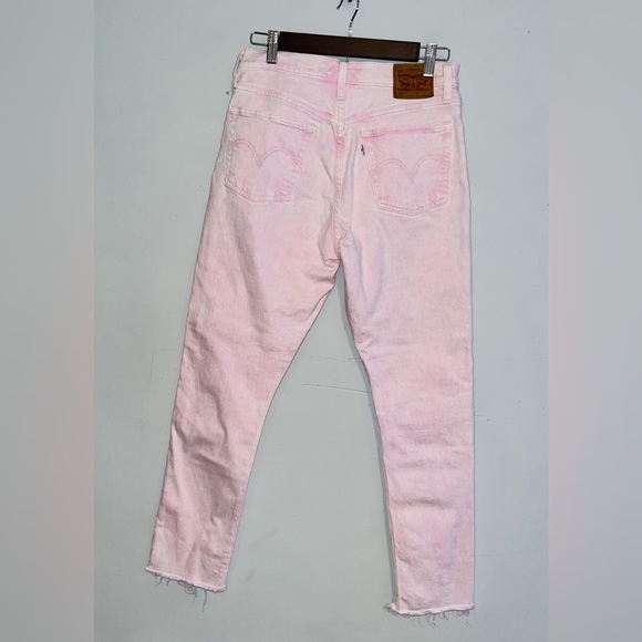 LEVIS 501 Scraped Pale Mauve Pink Jeans sz 27 - Picture 4 of 14